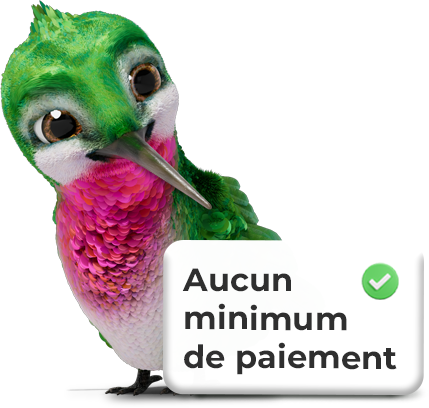 Aucun minimum de paiement